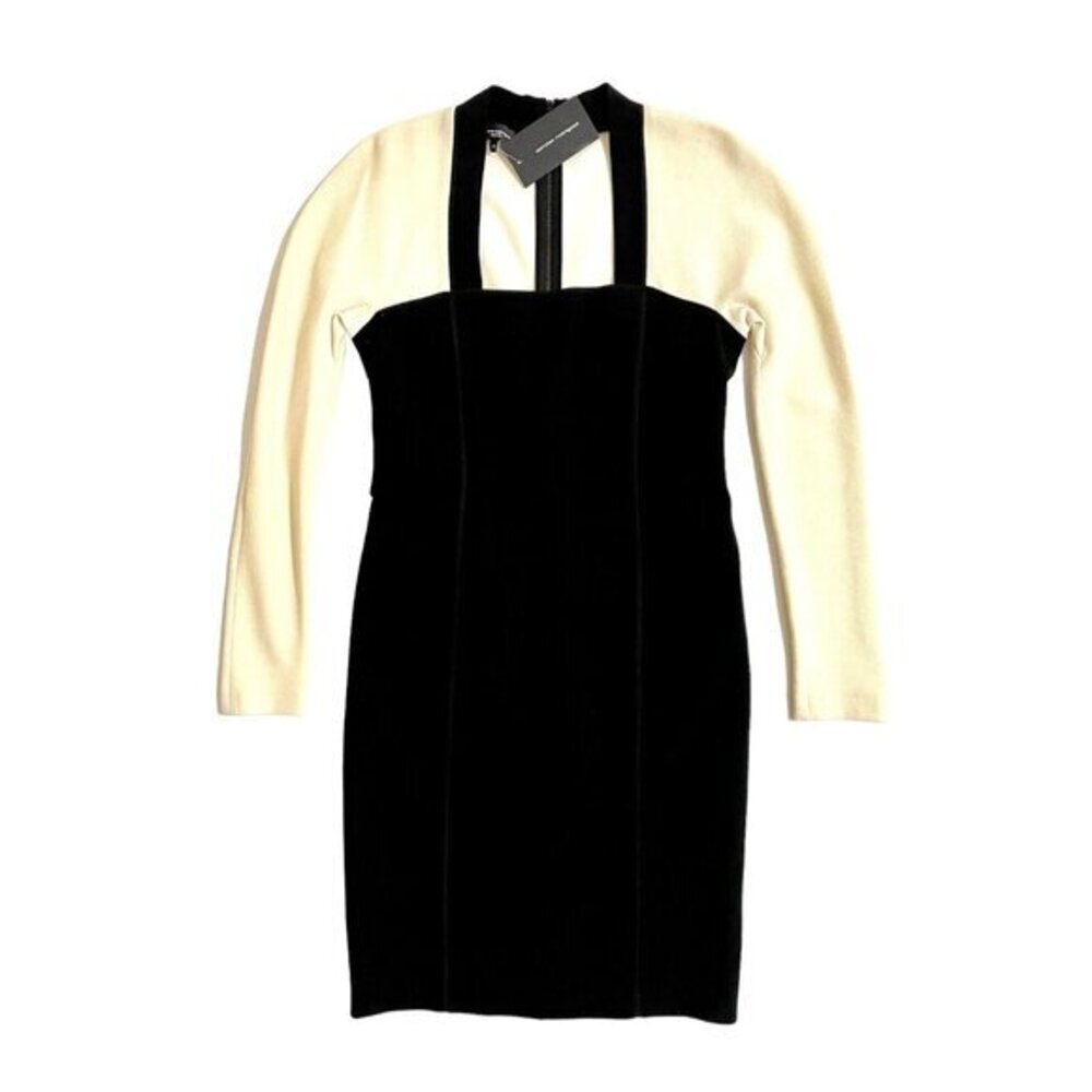 Narciso Rodriguez Pencil Bodycon Midi Dress Wool Silk SZ 44 IT 8 US NWT